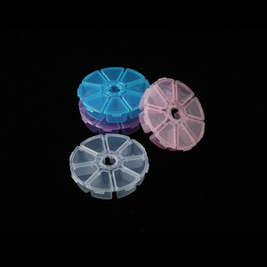 8 Compartment Round Plastic Storage Box With Lid For Jewelry Beads Rhinestones DIY Mobile Phone Accessories Organizers - Product Image 2