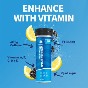 อาหารเสริมวิตามินสปอร์ตเพิ่มความชุ่มชื้นสำหรับผู้ใหญ่ยาเม็ดคาเฟอีนอิเล็กโทรไลต์ฉลากตามสั่ง - Product Image 4