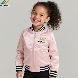 Geborduurd Kroonlogo Kids Jassen Sport Trainingspak Custom Sublimatie Cheerleading Honkbal Jack Dansteam Satijnen Jasje - Product Image 3