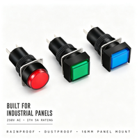 Lampe de signalisation LED 16 mm avec filetage M16, 220 V, pour groupe électrogène et tableau de commande de transformateur