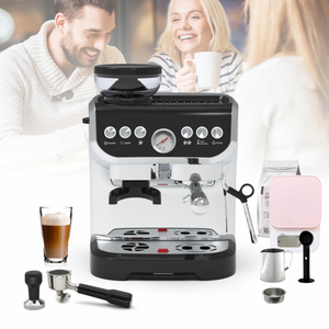 Cafetera Espresso Semiautomática Profesional Integrada de 19 Bares para una Taza, Ideal para Oficina - Product Image 2