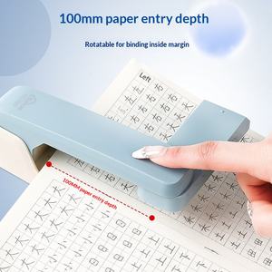 Engrapadora Manual de Plástico Giratoria de 360 Grados para Estudiantes, Uso en Oficinas <span class=keywords><strong>Grandes</strong></span>, Suministros de Encuadernación con <span class=keywords><strong>Grapas</strong></span> Centrales, Multifuncional - Product Image 1