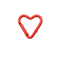 Porte-clés miniature en forme de cœur romantique, léger, en métal, pour un artisanat adorable et une application pratique
