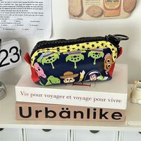 Estuche para lápices con diseño de dibujos animados de Toy Story, estuche para lápices con cremallera de gran capacidad, bolsa de almacenamiento de papelería para niños para la escuela