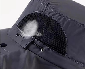 Sombrero de pescador con protección UV UPF50 + para hombre y mujer, ajustable, de ala ancha, transpirable, extraíble, para exteriores, para el sol - Product Image 4