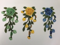 Multi Colors 3d Floral Soluble dans l'eau Broderie Dentelle Applique Embellissement de Vêtements LT2624A