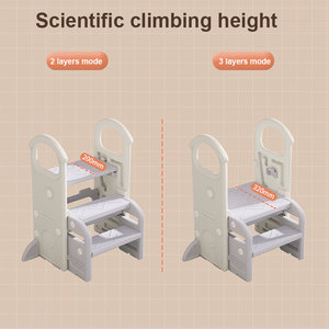 Enfants cuisine aide enfants échelle sécurité toilette lavabo convertible escabeau en <span class=keywords><strong>plastique</strong></span> extensible bébé pépinière repose-pieds - Product Image 4
