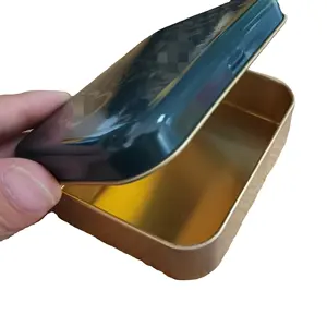 Square Metal Store Jar Leere Metall kanister verpackung für Candy Tincan Tea Box 100mm x 80mm x 32mm