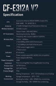Puente Wifi para exteriores de 10KM, 5,8G, inalámbrico punto a punto, puente inalámbrico para exteriores, transmisión de datos de larga distancia, CPE, V2 - Product Image 5