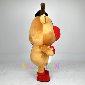 Noël Rein cerf dessin animé Anime fourrure matériel gonflables père noël bonhomme de neige robe <span class=keywords><strong>renne</strong></span> Costume défilé accessoires drôle mascotte - Product Image 3