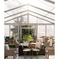 Tentes de réception en PVC transparent avec structure en alliage d'aluminium pour événements extérieurs, chapiteaux commerciaux pour événements en plein air