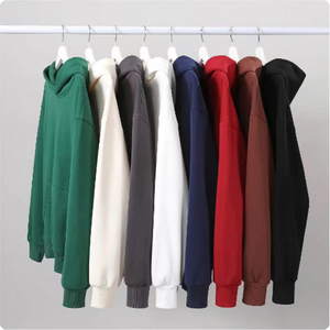 Sweat-shirts à capuche unisexes en molleton épais 100% coton, de haute qualité, à logo personnalisé, surdimensionnés, style streetwear, pour l'automne - Product Image 3