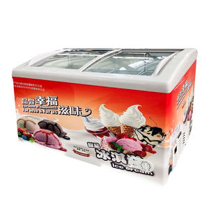 מסחרי קרח קרם תצוגת מקרר זכוכית למעלה חזה עמוק מקפיא - Product Image 4