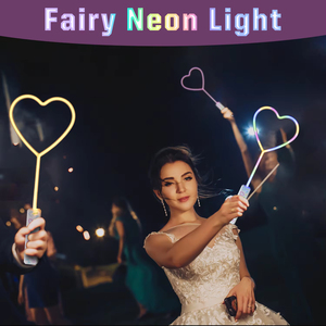 <b>Star</b> <b>LED</b> Neon Party <b>Lights</b> Flashing Heart-Shaped Glow Toy Plastic <b>Light</b>-Up Wand for Halloween Christmas Valentine's Day - Product Image 2