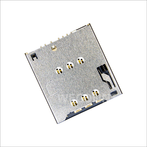 WECONN WL-SIM142-00C 6PIN+<span class=keywords><strong>2</strong></span> H=1.43mm 推推式带检测开关微型SIM卡连接器插座 - Product Image 5