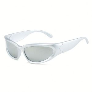 Lunettes de soleil ovales argentées style steampunk Y2K pour hommes et femmes, idéales pour le cyclisme et le sport – Vente en gros - Product Image 6
