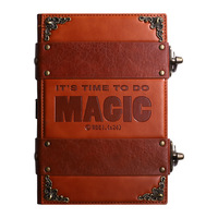 Carnet authentique rétro original à couverture rigide avec charnières, ensemble de lignes, impression papier kraft, carnet de notes journal intime pour cadeau