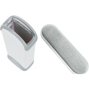 Brosse de coiffure 33 cm blanche et grise avec base de nettoyage et outil détachant - Product Image 5