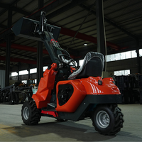 Usine chinoise CE EPA 3WD Chargeur hydraulique Chargeur sur pneus agricole frontal Verger Petit mini chargeur sur pneus à 3 roues motrices