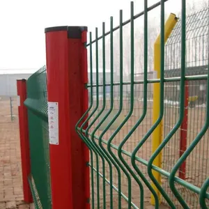Heavy duty factory cost 3d curvy zinc coated welded wire mesh fencing house safety use 3d v fold wire mesh fence