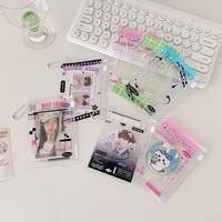 Ins Creative Print Anime Candy Bag Kpop Event Gift Custom Shaker Pendant Zip Pouch Llavero de PVC Titular de la tarjeta de crédito