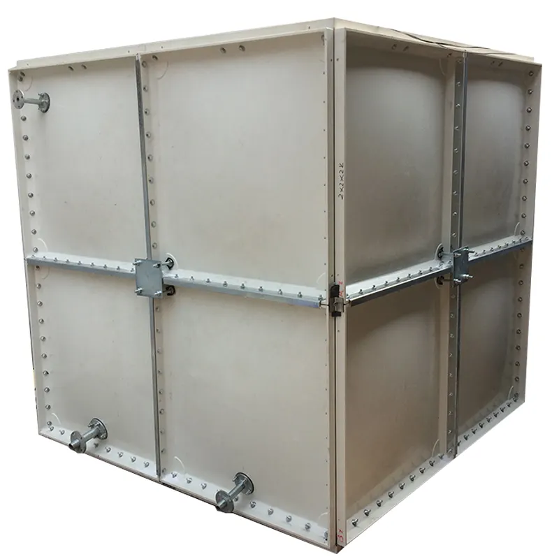 Hoge Sterkte Modulaire Rechthoekige Watertank Fiber Glas Frp Grp Watertank Voor Brandbestrijding