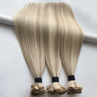 Extensiones de Cabello Humano Virgen 100% de Alta Calidad, Tejidas a Mano, Doble Trama, 15g-20g/pc, Venta Directa de Fábrica