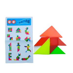 จิ๊กซอว์แทนแกรมของเล่นเพื่อการศึกษาอัจฉริยะเกมทดสอบไอคิวสี่เหลี่ยมหลากสีแบบใหม่ - Product Image 1