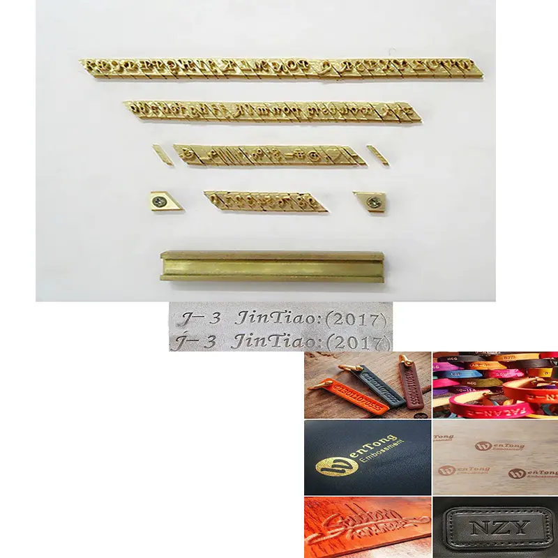 Die Casting Logam Stamping Cetakan Slot T Tembaga Pemegang Alphabet Set Nomor Simbol Kulit Logo Stamp Cetakan