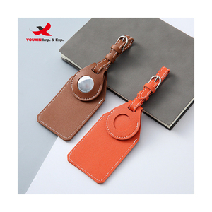 Hot Selling Durable Travel Suitcase <b>ID</b> <b>Tag</b> Portable PU Leather Solid Color Luggage <b>Tag</b> - Product Image 1
