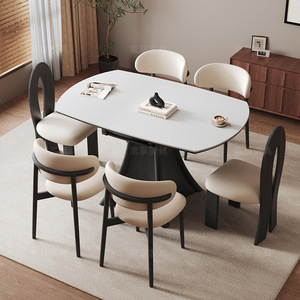 โต๊ะอาหารทรงกลมพับได้ ขยายได้ ทำจากไม้เนื้อแข็ง ดีไซน์มินิมอล สำหรับห้องรับประทานอาหาร - Product Image 2