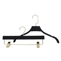 Cintre en plastique recouvert de caoutchouc style concis pour manteaux, costumes et pantalons avec logo couleur personnalisé