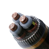 Cable de potencia de media tensión YJV 8.7/15KV con conductor de cobre, aislamiento XLPE y revestimiento de PVC, 3 núcleos, precio de fábrica.