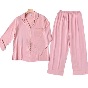 Của Phụ Nữ Mới Đến Bông Đồ Ngủ Dài Tay Áo Outwear Cardigan Với Quần Rắn Màu Sắc Quần Áo Nhà Phù Hợp Với - Product Image 5