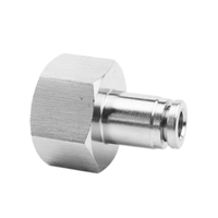 Connecteur pneumatique PCF en acier inoxydable, raccord rapide à enfoncer 4 6 mm 1/8 1/4 3/8 1/2 BSPP filetage femelle, connecteur pneumatique rapide