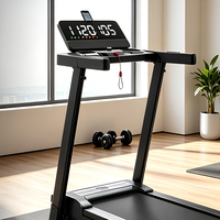 Tapis de marche électrique avec inclinaison automatique à 15 %, écran LED, tapis de course portable sous le bureau, pliable, pour usage domestique, silencieux