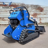 NIMBUS Konfigurasi Canggih Skid Steer Loader Sistem Tiga Pompa Tiga Katup Opsional untuk Pekerjaan di Lokasi Konstruksi Skid Steer Loader