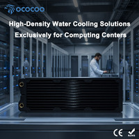 Radiateur de refroidissement à eau en cuivre massif OCOCOO CRD36 360 mm, conception à 12 canaux, filetage G1/4 pour serveur IA, HPC, laser médical, dissipateur de chaleur