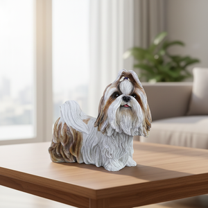 Sculpture décorative personnalisée <span class=keywords><strong>de</strong></span> chien Shih Tzu, modèle élégant en poils touffus pour la maison, le bureau ou l'hôtel - Product Image 2