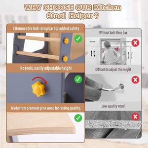 4 in1 <span class=keywords><strong>Toddler</strong></span> tháp nhà bếp trẻ em <span class=keywords><strong>Toddler</strong></span> bằng gỗ học tập tháp tùy chỉnh đứng tháp với chuyển đổi bảng và ghế - Product Image 3