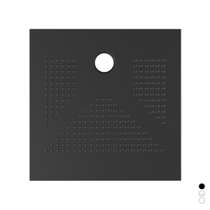 Receveur de douche H3.6 carré en céramique blanc mat 90 x 90 cm avec trou de drainage pour salle de bain - Product Image 1