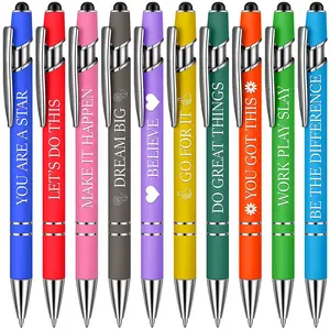 10 unids/pack lápiz con citas bolígrafo inspirador con punta de lápiz bolígrafo con mensajes motivacionales