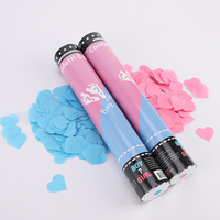 Canon à Confettis Personnalisé pour Révélation du Sexe du Bébé, Écologique, Rose et Bleu, pour Thanksgiving, la Fête des Pères, la Remise des Diplômes, le Nouvel An
