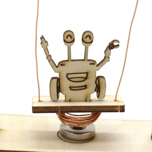 Kit de ciencia con columpio electromagnético de madera, juguete educativo DIY para niños de 7 a 9 años, modelo de madera con control manual - Product Image 3