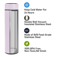Gourde isotherme intelligente en acier inoxydable 304 de 500 ml pour les voyages et les activités de plein air, avec écran LED