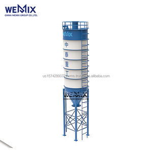 200T Silo de cemento entero Q235 silo de cemento de acero al carbono para planta mezcladora de hormigón - Product Image 1