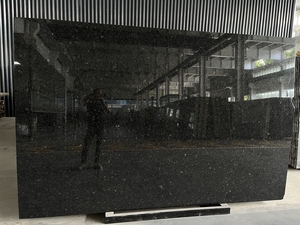 טבעי לברדור שחור גרניט נרו אנגולה גרניטו מלטשים אריחי לוחות גדולים גדולים משטח המפעל מחיר המפעל - Product Image 2