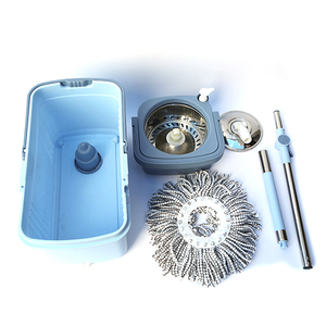 Ensemble serpillière rotative et seau, manche en acier inoxydable, têtes en <span class=keywords><strong>microfibre</strong></span>, rotation à 360°, outil de nettoyage des sols, maison, bureau, hôtel, vente en gros - Product Image 3