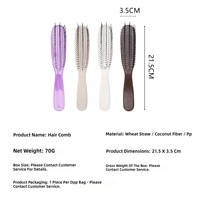 Peigne en paille de blé style Zeus - Double usage / Massage du cuir chevelu pour cheveux secs, lisse les cheveux, volumise et crée des couches - Peigne magique pour femmes