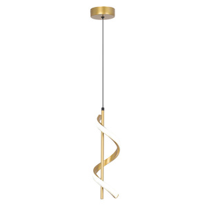Spiral Pendant <b>Light</b> Modern Minimalist Led Chandelier For Kitchen <b>Dining</b> Room Single Head E26 Touch Control - Product Image 5